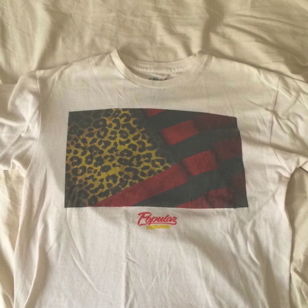 Popular Demand Cheetah Print American Flag Tee